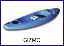Gizmo sit on kayak by Finn