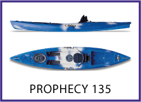 Prophecy 135 sit on top kayak by Tootega